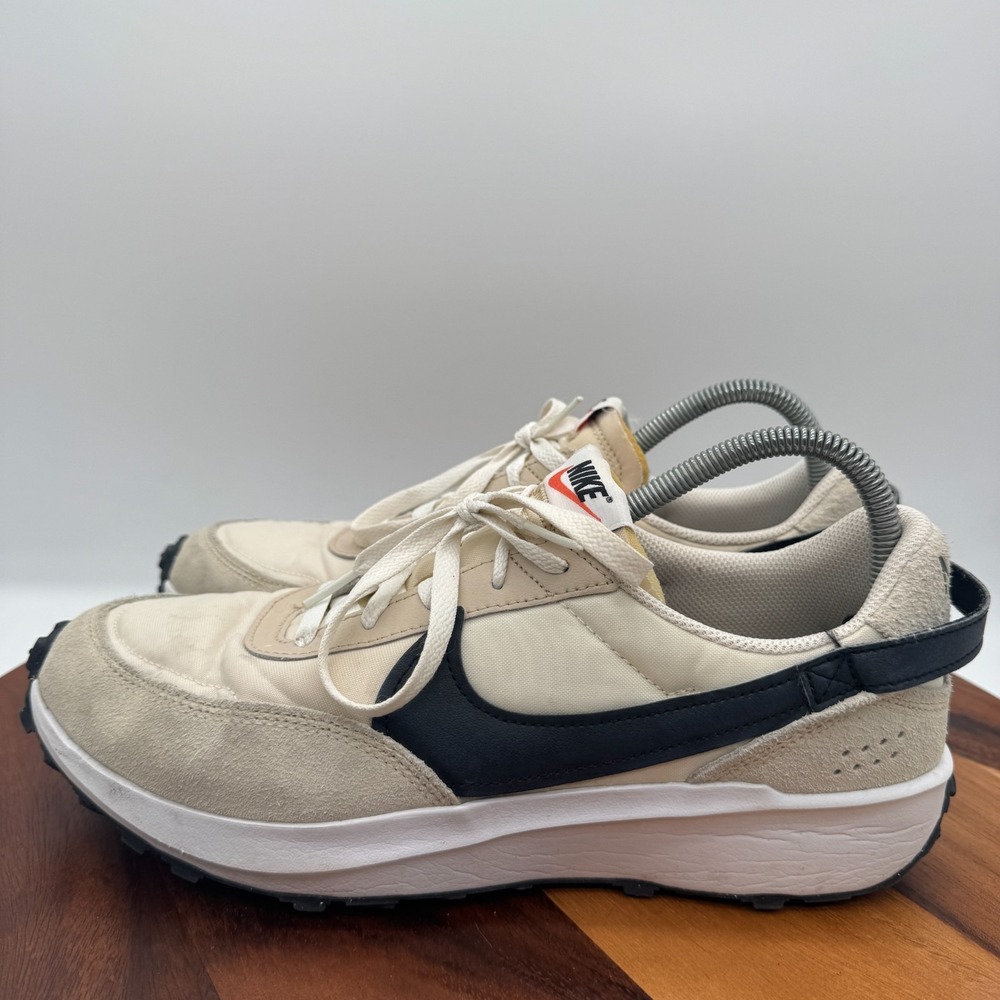 Nike Waffle Debut Shoes Womens 11.5 Beige Black Running Athletic Sneakers - Picture 4 of 10